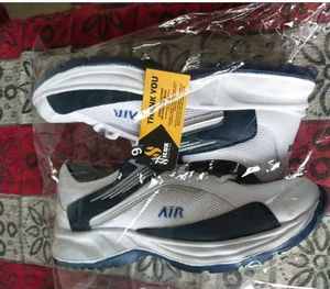 Stylish White & Blue Sports Shoes