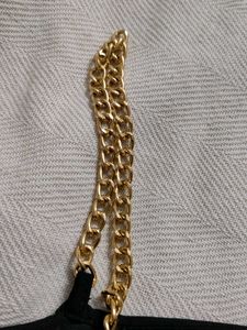 Black Chain Strap Crop Top