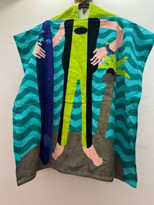 Unique Graphic Beach Towel Poncho For Kids