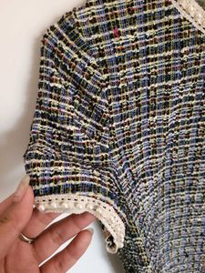 Zara Tweed Top