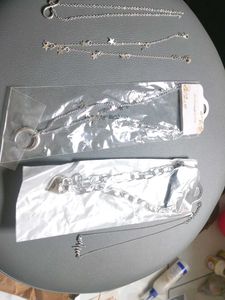 Silver Tone Necklace Set of4