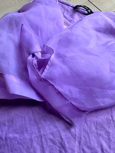 Lavender Super Cute Puff Hand Top