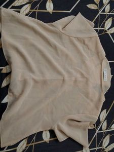 Elegant Beige Ruffle Top