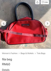 Fila Pink Barrel Bag