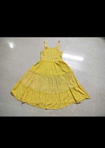 Yellow mini dress