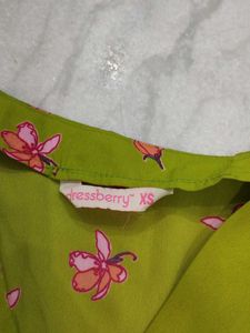 Korean Pinteresty Floral Green Dress
