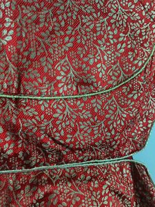 Red &amp; Gold Brocade Blouse