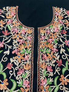 Kashimiri Embroidered Floral Fabric