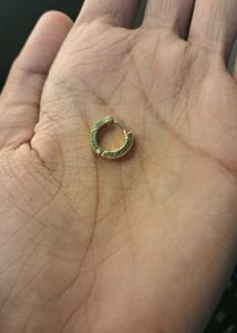 Mens Hoop Earring Gold Plated