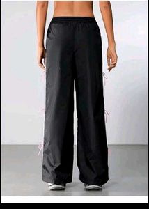 Black Lounge Pants with Pink Bows