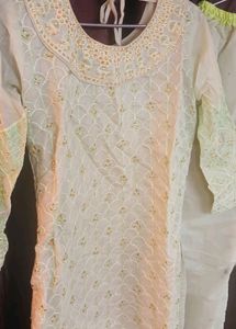 Embroided Green Suit Set