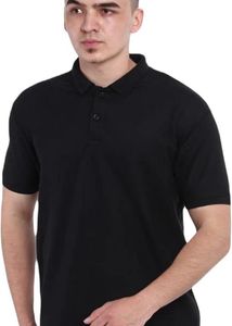 Gildan Branded Black Collar Tshirt