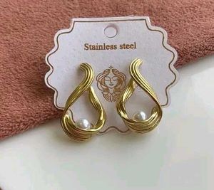 Pearl Gold Trendy Earrings