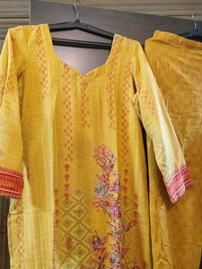Yellow winter Kurta Set