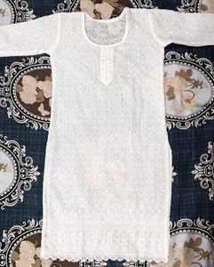 White Chikankari Kurta