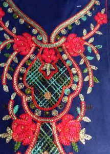 Elegant Embroidered Kurta Set unstich