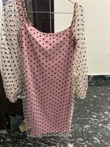 Polka Dot Mesh Dress