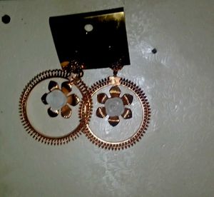 Floral Hoop Earrings