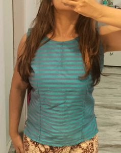 Blue Sleeveless Top