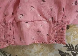 Pink Floral Print Top