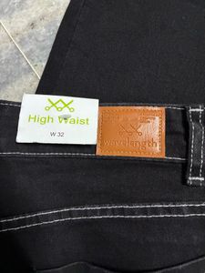 Black Heavy Fabric Cargo Style Pants