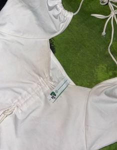Halter Neck White Top