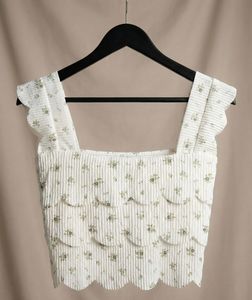 Floral padded Crop Top