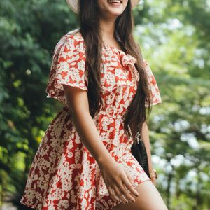 Floral Print Romper