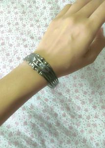 Pack Of 2 Combo Vintage Silver Cuff Bracelet