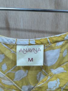 Yellow Floral Sleeveless Kurta