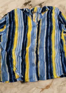 beautiful blue stripe crop top 😻😻