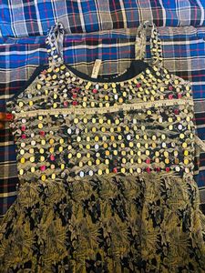 One Piece Ethnic Flarred Gown With Choker Dupatta