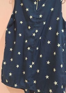 Blue Top With Star Prints
