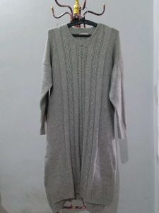 grey daisy knitted dress