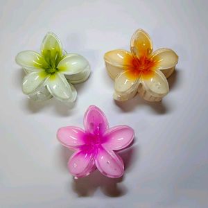 Flower Hair Clips - Set of 3