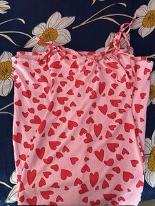 Heart Print body con dress