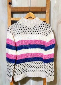 Striped Knit Sweater size-42