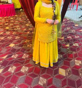 Yellow Fully Heavy Punjabi Suit