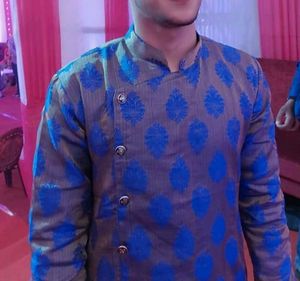 Sojanya Royal Blue &amp; Gold Designer Kurta
