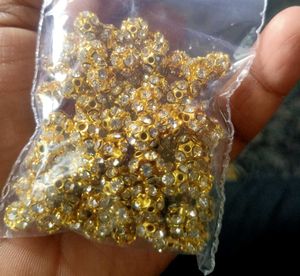 Gold Rhinestone Spacer Beads