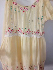 Embroidered Cotton Top Sharara