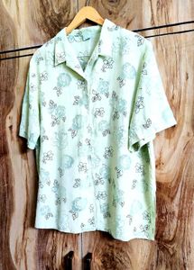 Light Green Cotton Shirt Size-42
