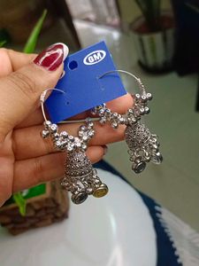 Oxidised Jhumka