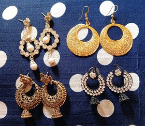 Earrings - Assorted Styles combo of 4 pair