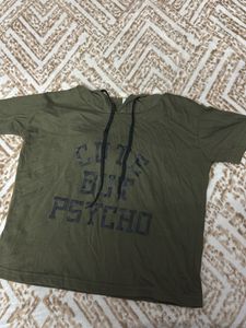 Hoodie Tshirt olive Green