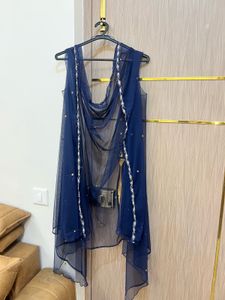Blue IndoWestern Set (3pcs)