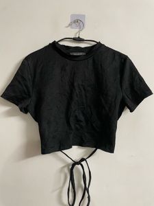 Back Tiw Up Top Black