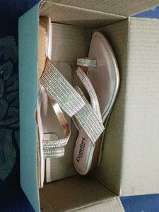 Rose Gold Sparkly Comfort Sandals