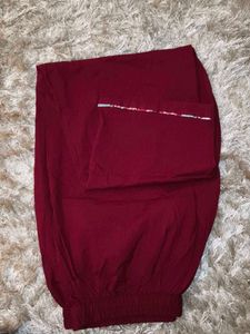 Elegant Maroon Kurta Set with Dupatta (women's)