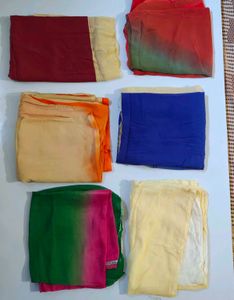 Double Coloured 6 Peace Set Dupatta